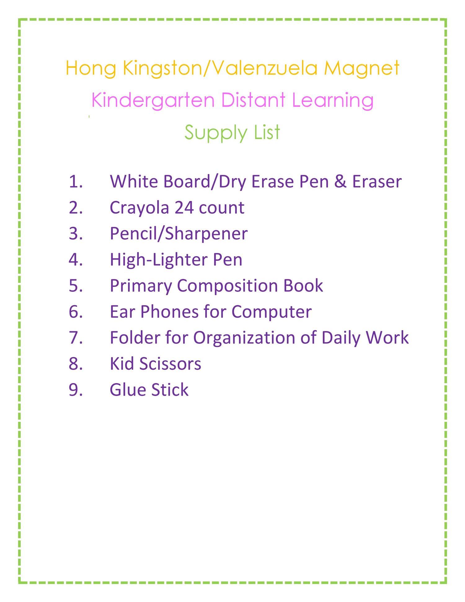 Supply List